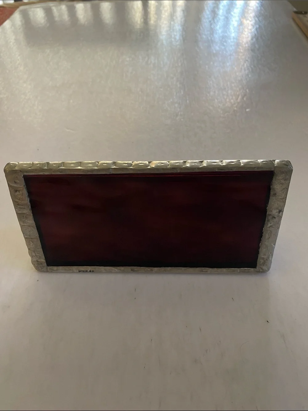 Vintage Dawn Parlamento Signed “ P’ZZAZ” Stained Glass Kaleidoscope 6”x3”x1.5”